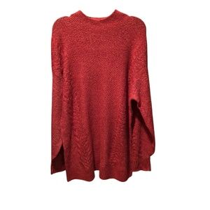 LC Lauren Conrad Mock Neck Cable Knit Sweater in Cinnamon Small NWT